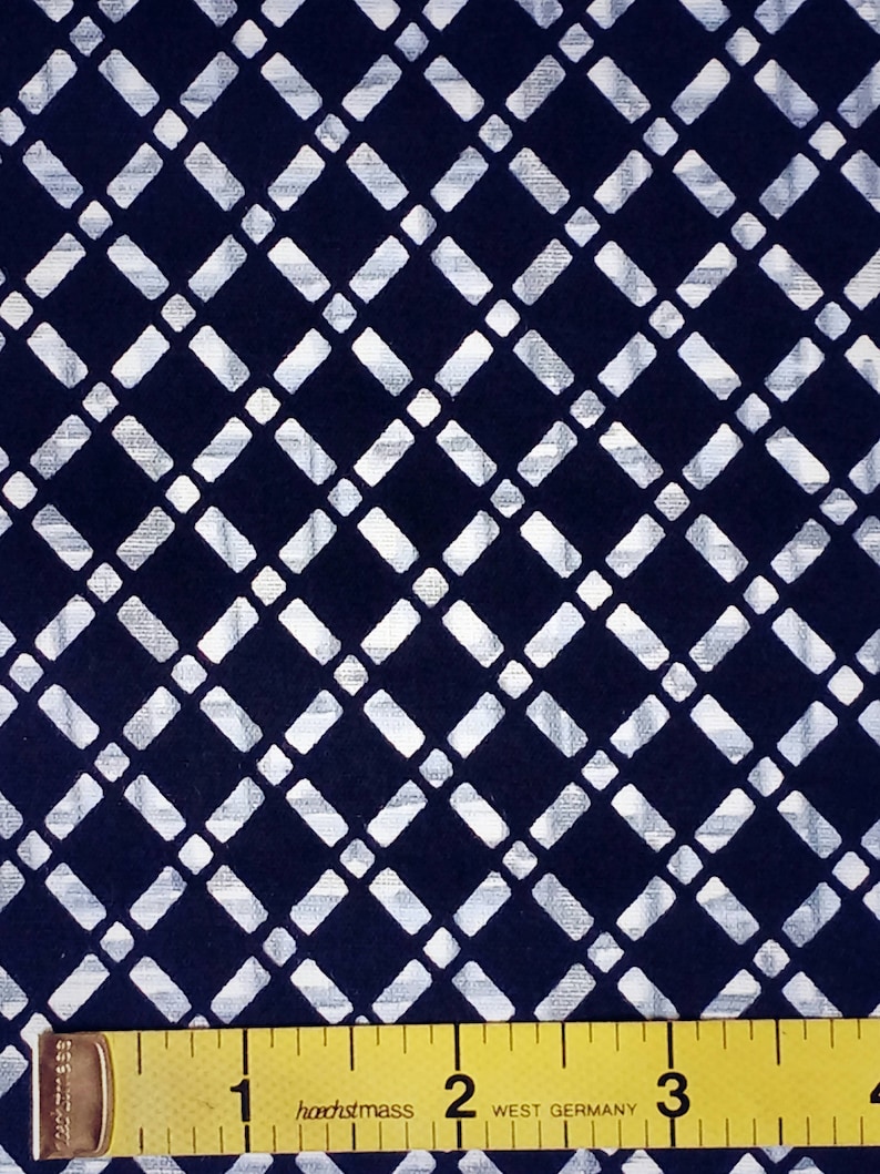 Geometric cotton yukata fabric Vintage Japanese kimono fabric