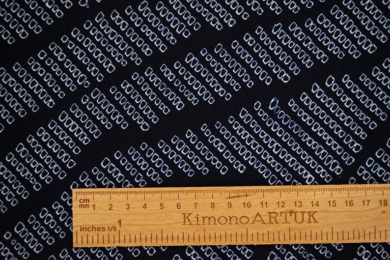 Vintage Japanese kimono fabric Indigo kanoko shibori cotton yukata fabric