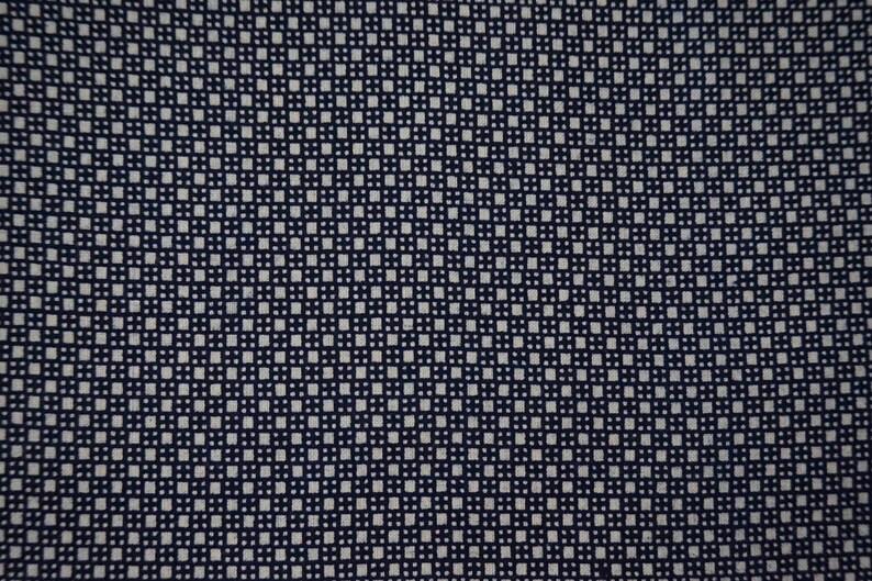 Indigo Mini Ichimatsu cotton yukata fabric Vintage Japanese Kimono Fabric