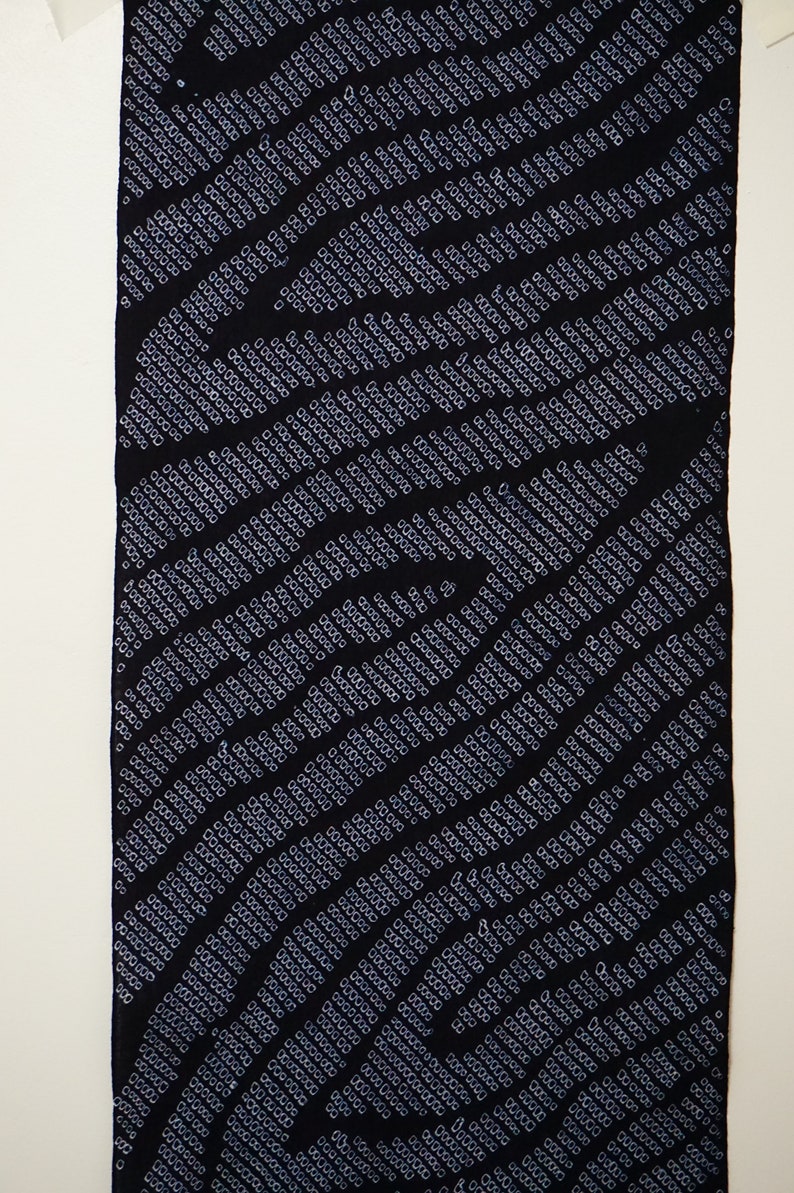 Vintage Japanese kimono fabric Indigo kanoko shibori cotton yukata fabric