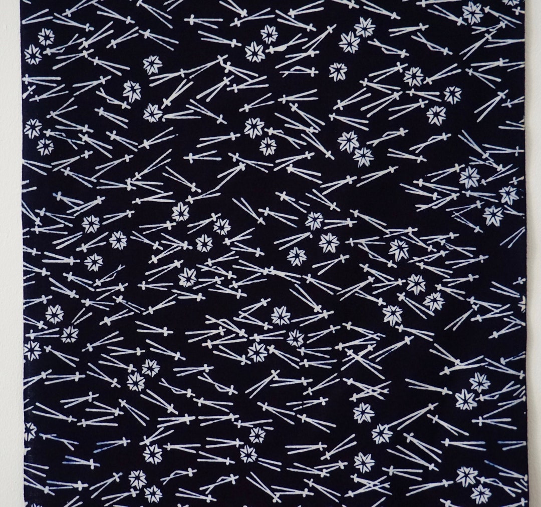 Vintage Japanese Cotton Kimono Fabric Indigo Matsuba Momiji Cotton Yukata Fabric Etsy