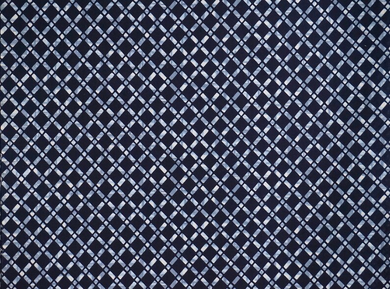 Geometric cotton yukata fabric Vintage Japanese kimono fabric