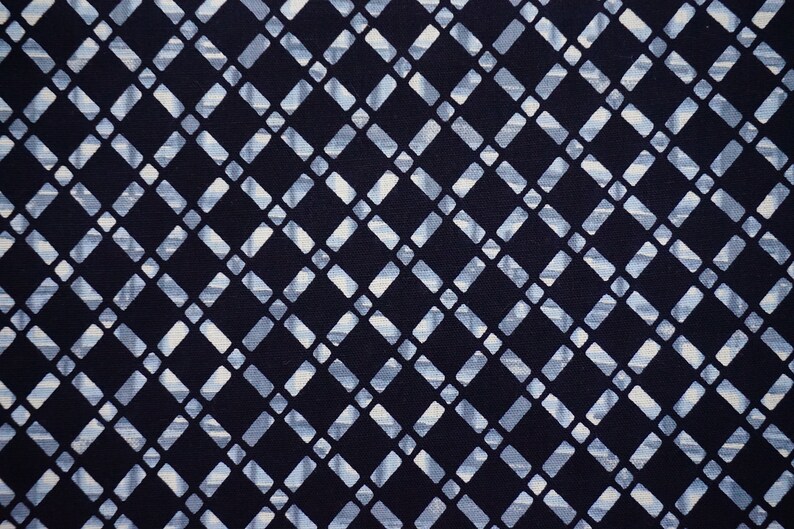 Geometric cotton yukata fabric Vintage Japanese kimono fabric