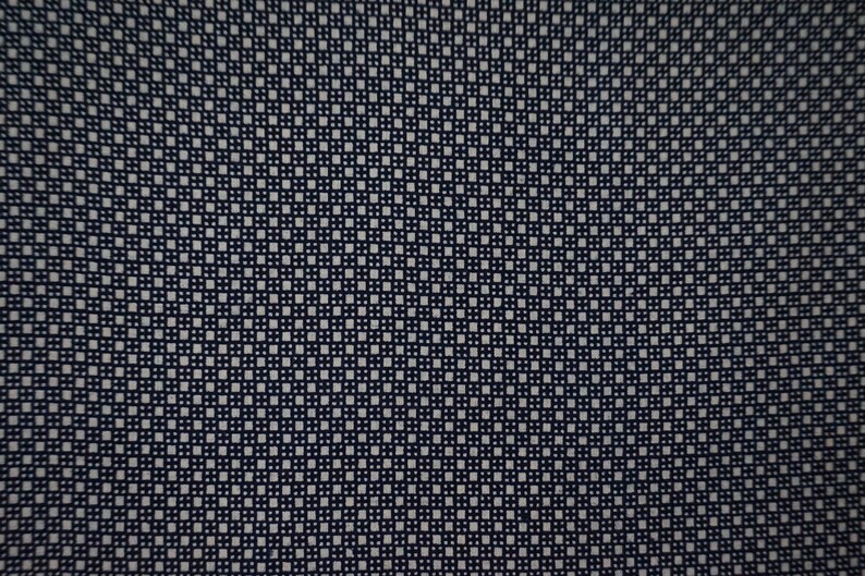 Indigo Mini Ichimatsu cotton yukata fabric Vintage Japanese Kimono Fabric
