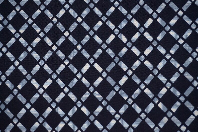 Geometric cotton yukata fabric Vintage Japanese kimono fabric