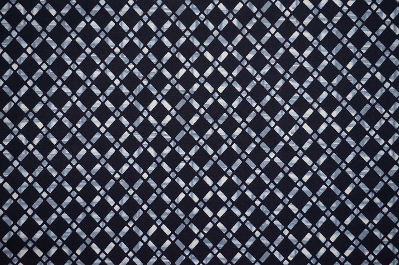 Geometric cotton yukata fabric Vintage Japanese kimono fabric