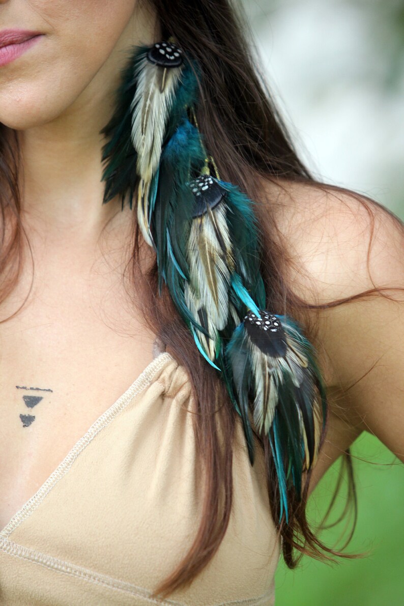 Hair feathers clip. feather clip. feather hairclip. bridal Etsy