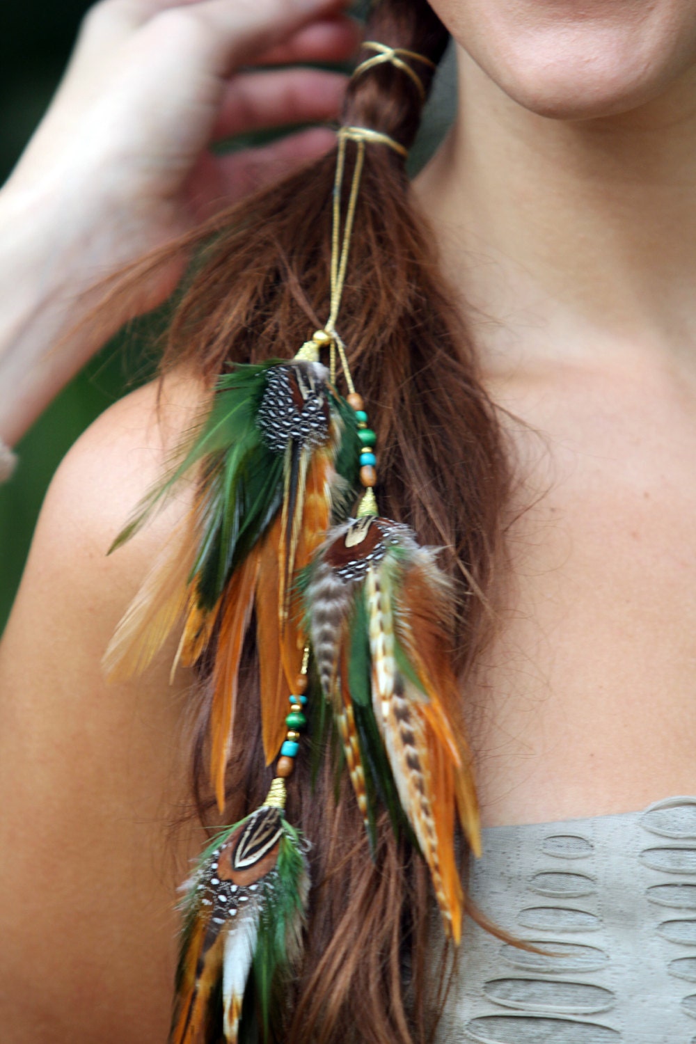 Feathers hair accessories festival hair accessories boho Etsy