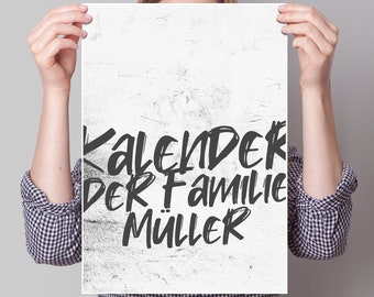 DIN-A3 Nachfüllpack Familienkalender "Bold" / Refill / Kalender / Monatskalender / 2023/2024