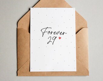 Carte design "Forever 29"