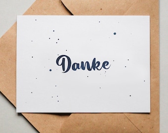 Designkarte "Tintendanke" / Grußkarte / Postkarte / Geschenkkarte / Kunstdruck