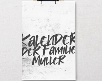 DIN-A3 Familienkalender "Bold" 2023/2024