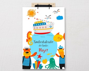 DIN A3 Familienkalender "SeaLife" 2023/2024