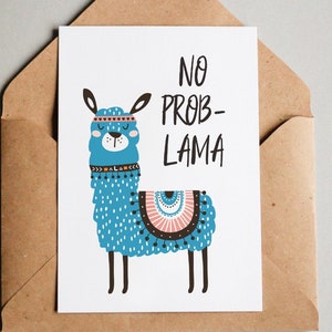 SALE: Designkaart "No Problama" / wenskaart / ansichtkaart / cadeaukaart / kunstprint