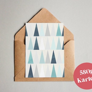 Carte design "Motif #018 Forêt" / carte de vœux / carte postale / carte cadeau / impression d'art