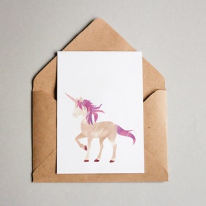 VENDITA: Biglietto di design "Ella Unicorn" / biglietto di auguri / cartolina / buono regalo / stampa artistica