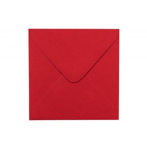 Square Cover "Dark Red" 11 x 11 cm / Voor Little Notes / Envelop