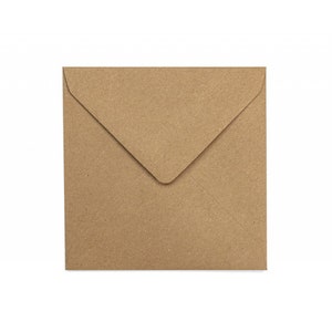 Busta quadrata "Carta Kraft" 11 x 11 cm / Per piccoli appunti / Busta