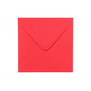 Envelope quadrado "Vermelho" 11 x 11 cm / Para Pequenas Notas / Envelope