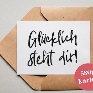 Cartão de design “Feliz combina com você!” /Cartão comemorativo/cartão postal/cartão presente/impressão artística