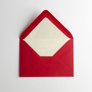 Deluxe Briefumschlag "rot" DIN-C6 / Postkartenumschlag / Kuvert / Stabil / Hochwertig / Innenfutter