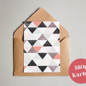 Carte design "Motif #017 Triangle" / carte de voeux / carte postale / carte cadeau / tirage d'art