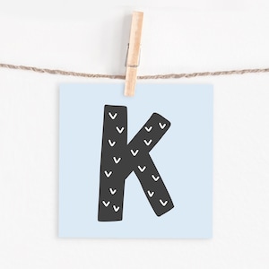 Carte de lettres « K » / Chaîne fanion / Guirlande
