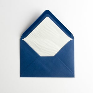 Deluxe Briefumschlag "dunkelblau" DIN-C6 / Postkartenumschlag / Kuvert / Stabil / Hochwertig / Innenfutter