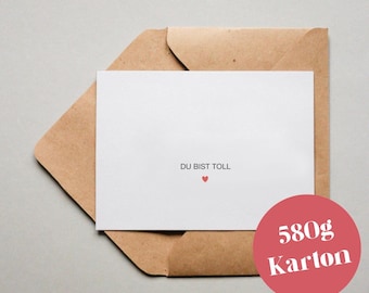 design card "You are great <3"