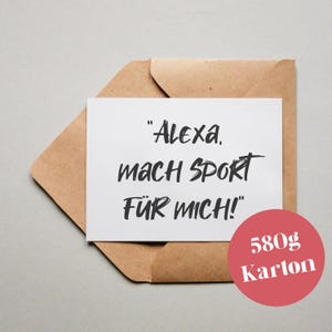 Designkarte "Alexa mach Sport für mich!"