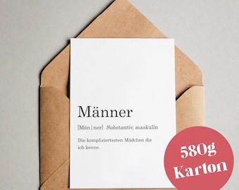 design card "Dictionary: Men"