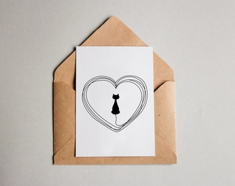 Carte design « Lzenliebe » / Carte postale / Carte cadeau / Impression d’art