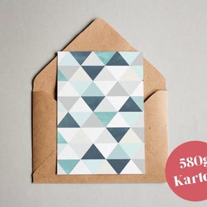 Biglietto con design "Modello #014 Triangolo" / biglietto di auguri / cartolina / buono regalo / stampa artistica