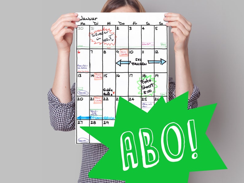 ABO: A3 Kalender Nachfüllpack Sketch Bild 1