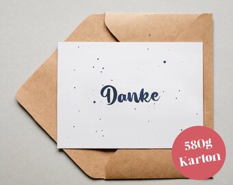 Tarjeta de diseño "Ink Thank You" / tarjeta de felicitación / postal / tarjeta de regalo / impresión de arte