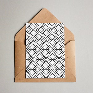 SALE: Ontwerpkaart "Patroon #071 Tegels" / wenskaart / ansichtkaart / cadeaubon / kunstprint