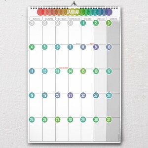 DIN-A2 Wall Calendar / XXL / Planner / Oversize / Calendar / Family Calendar image 4