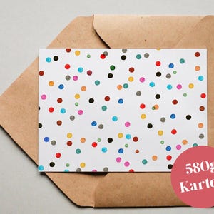 Cartão de design "Pünktchen" / cartão comemorativo / cartão postal / cartão-presente / impressão artística