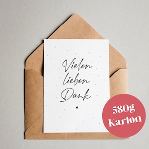Designkarte "Vielen lieben Dank <3"