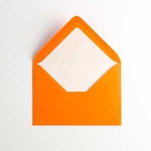 Deluxe Briefumschlag "orange" DIN-C6 / Postkartenumschlag / Kuvert / Stabil / Hochwertig / Innenfutter