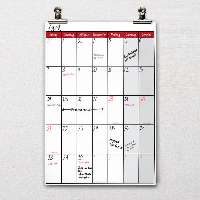 Buro Schreibwaren Wandkalender Din A3 Kalender Refill Nachfullpack 18 Monate Kalender Dmtaban Com