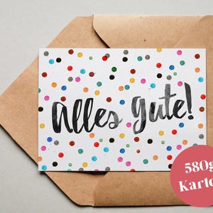 Cartão de design “Pontos Tudo de bom!” /Cartão comemorativo/cartão postal/cartão presente/impressão artística