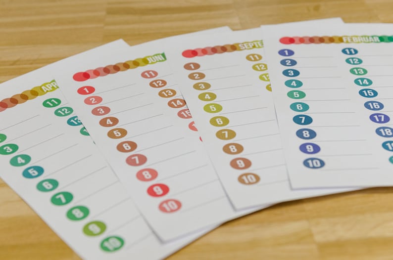 Geburtstagskalender DIN-A4 | Etsy