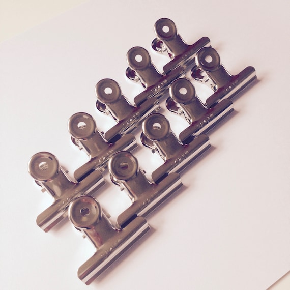 10 x Papierclip 50mm silber / Befestigung / Maulklemmen / Briefklemmen / Metallklemmen / Halterung