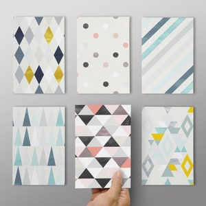 6er Set „Postkarten mit Muster #2“ / Sparpaket / Bundle / Grußkarte / Postkarte / Geschenkkarte / Kunstdruck