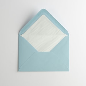 Enveloppe deluxe « bleu clair » DIN-C6 / Enveloppe de carte postale / Enveloppe / Stable / Haute qualité / Doublure intérieure