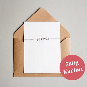 Partecipazione di nozze "Mr & Mrs" / partecipazione di nozze / biglietto di auguri / biglietto d'invito / carta regalo / stampa artistica