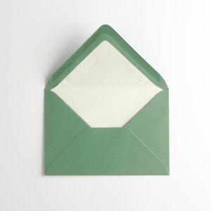 Deluxe Briefumschlag "eukalyptus" DIN-C6 / Postkartenumschlag / Kuvert / Stabil / Hochwertig / Innenfutter