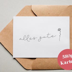Designkarte "alles gute" / Grußkarte / Postkarte / Geschenkkarte / Kunstdruck