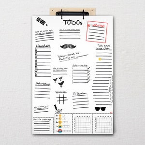 Elenco TODO DIN A3 "Schizzo" / agenda / blocco note / cose da fare / compleanni / casa / appuntamenti / cose importanti / cose non importanti